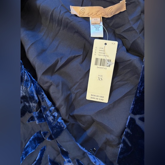 NWT Anthropologie Whimsigoth Boho Velvet Floral Wrap Maxi Dress - Blue - Picture 2 of 7